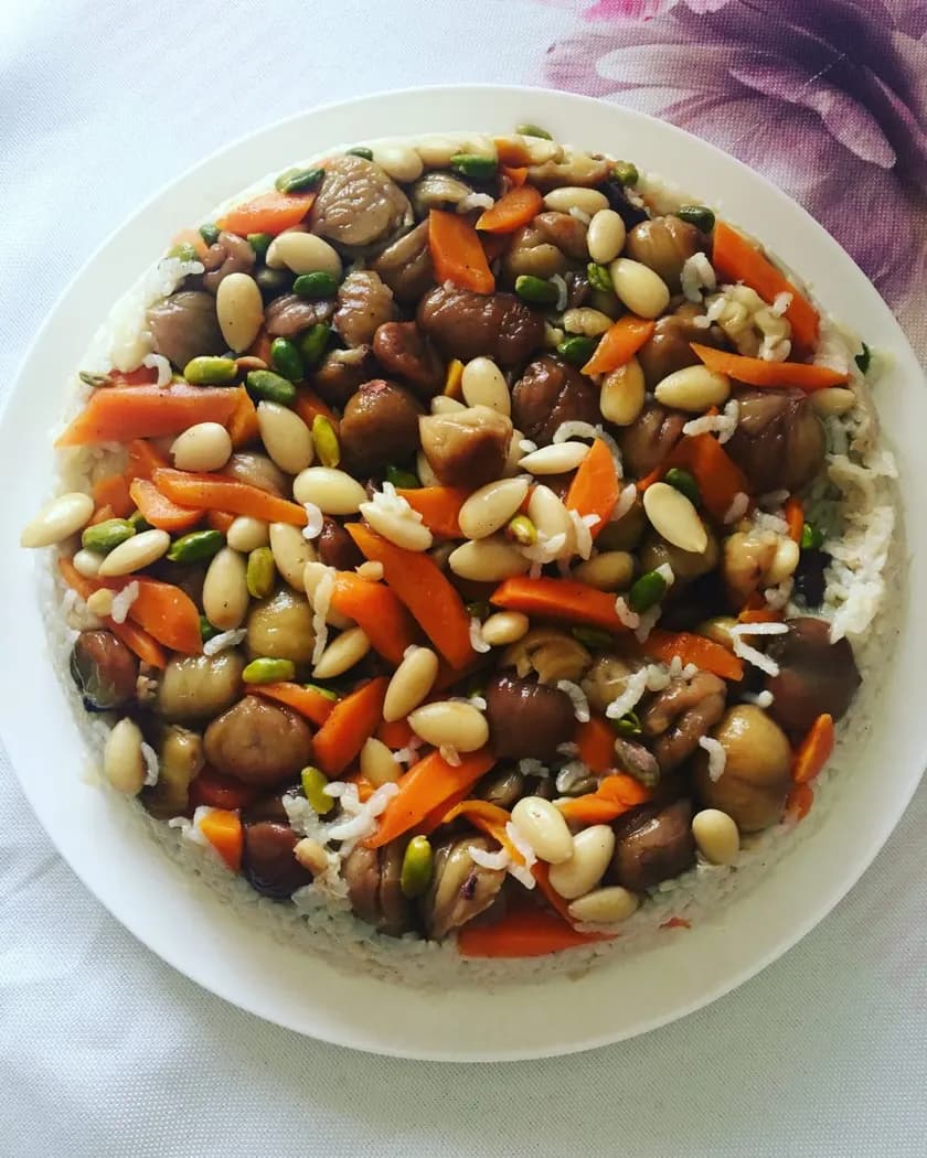 Kestaneli Bademli Fıstıklı Pilav