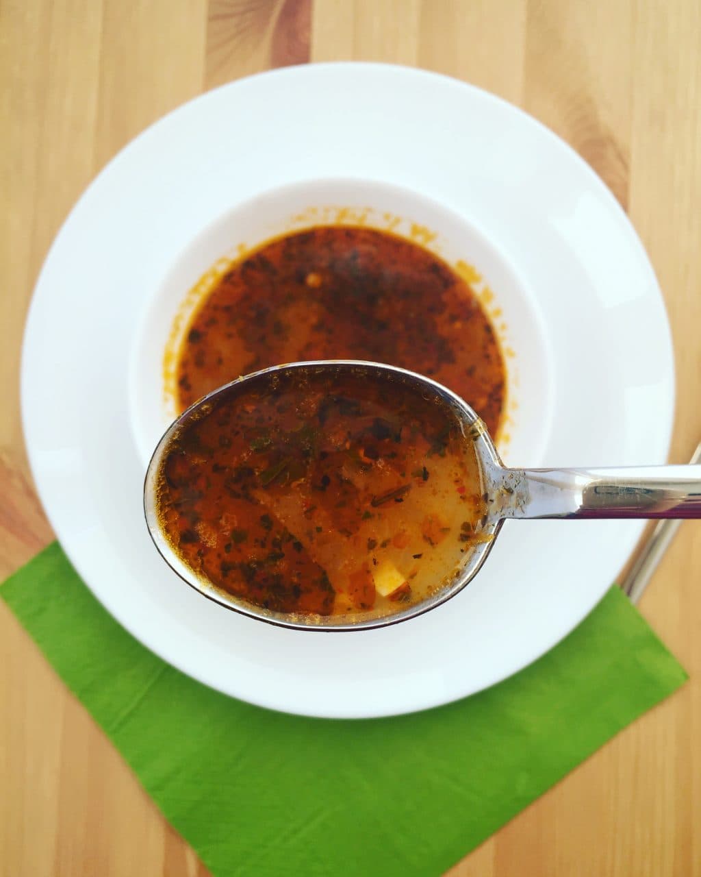 Erişteli Yeşil Mercimek Çorbası