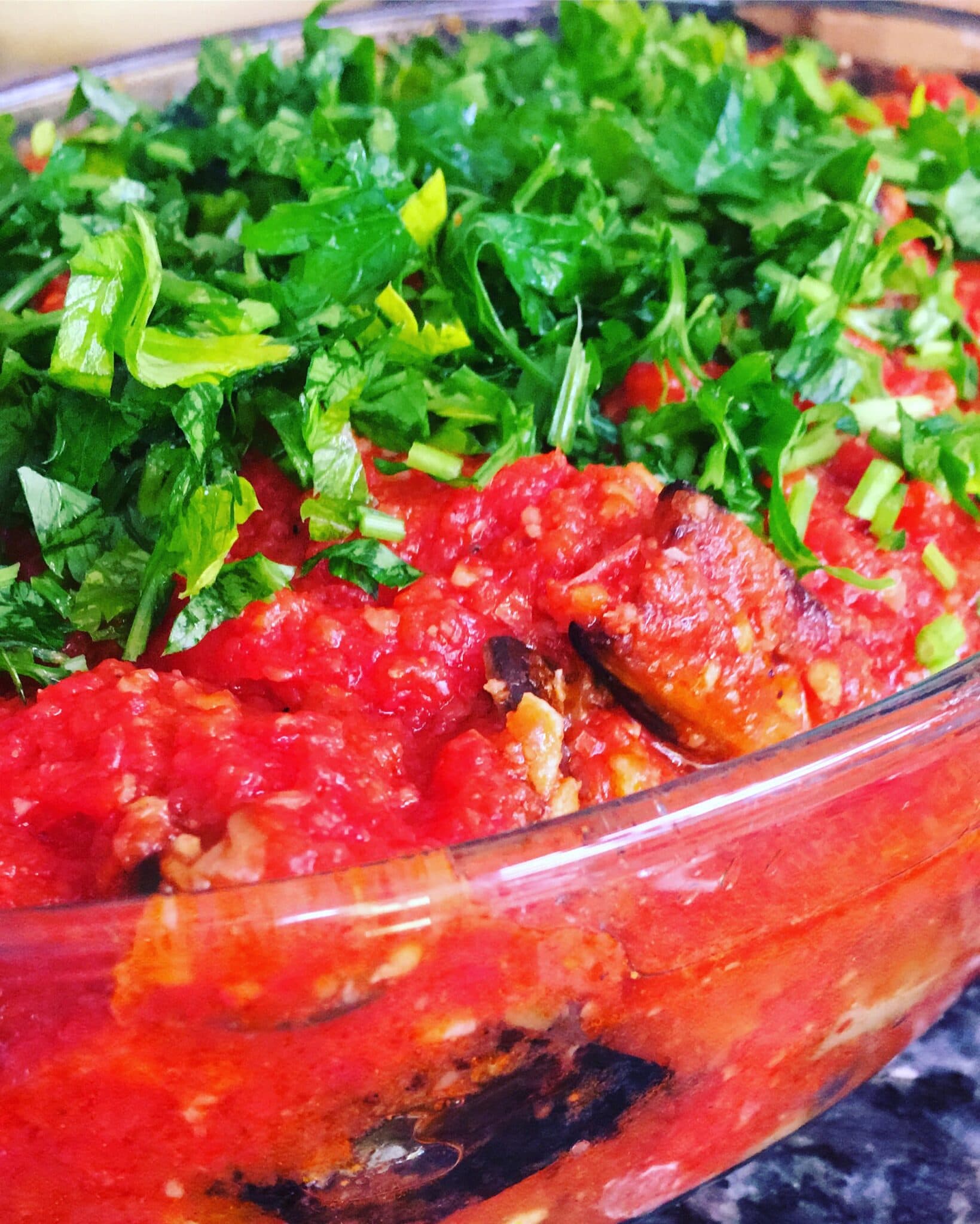 Fırında Domates Soslu Patlıcan