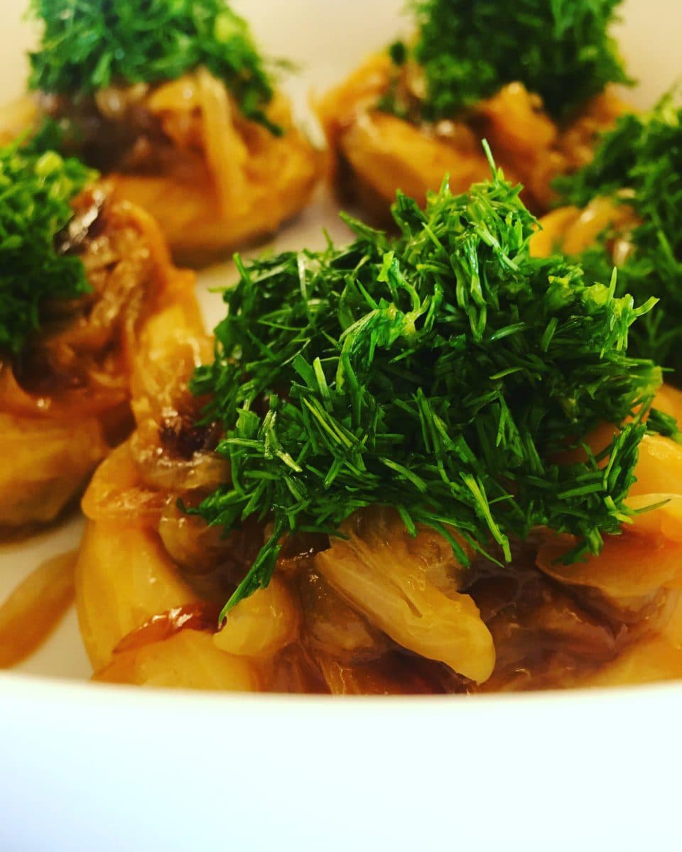 Karamelize Soğanlı Zeytinyağlı Enginar detay 1